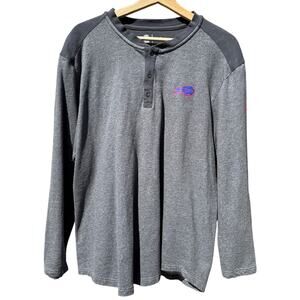 Buffalo Bills NFL Nike football Gray Long Sleeve henley Shirt XL